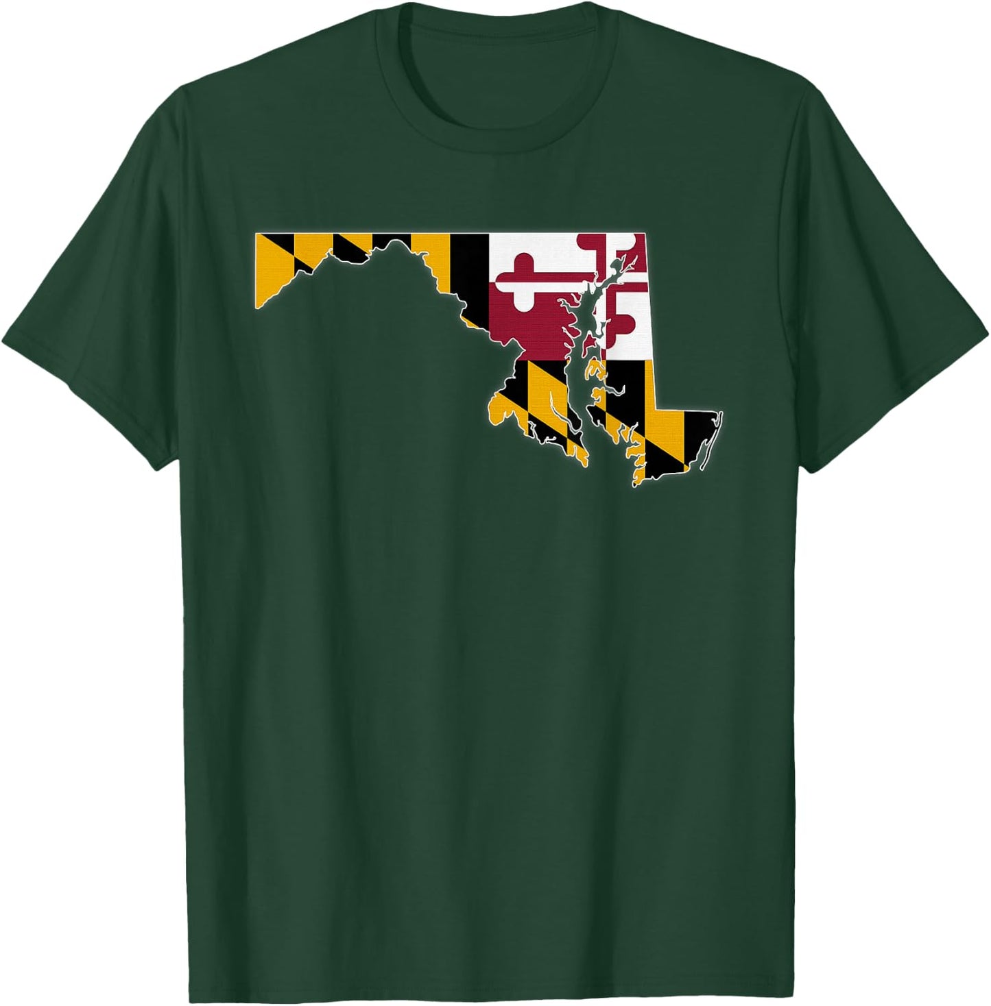 MARYLAND STATE MAP MARYLAND MD Flag Roots Men Women Gift T-Shirt - T-Shirt | Forest