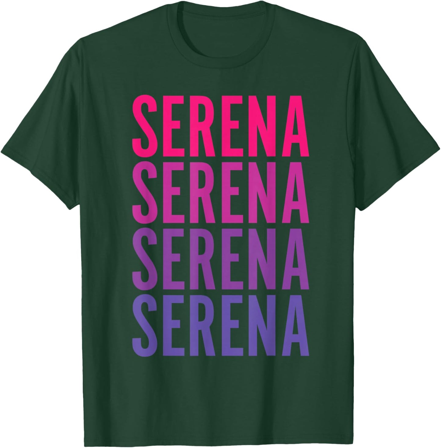 Serena, Inspire and Motivate Women's Tennis , Black, Small T-Shirt - T-Shirt | Forest