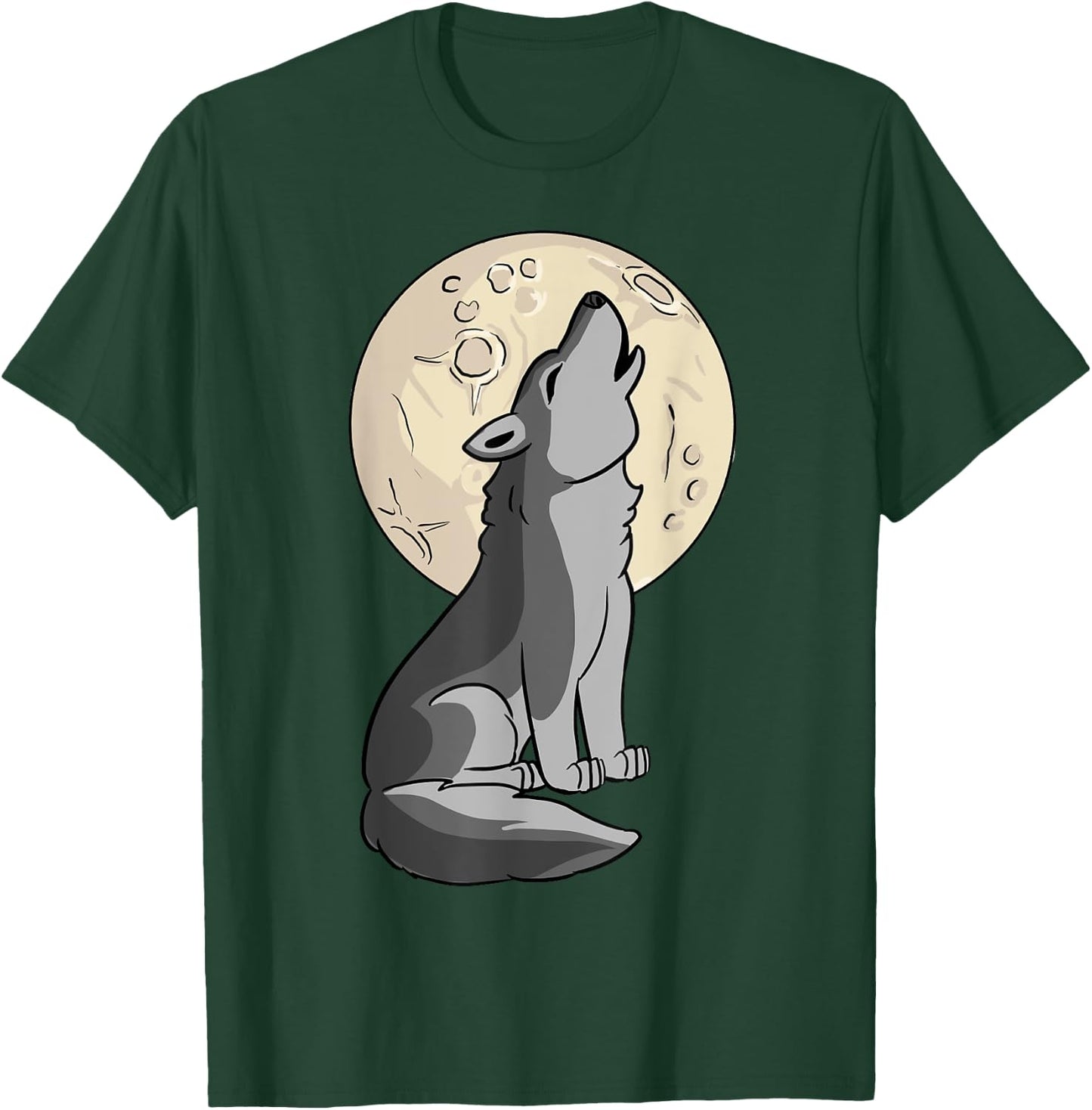 Wolf Shirt - Cute Baby Wolf Costume Howling Full Moon T-Shirt - T-Shirt | Forest