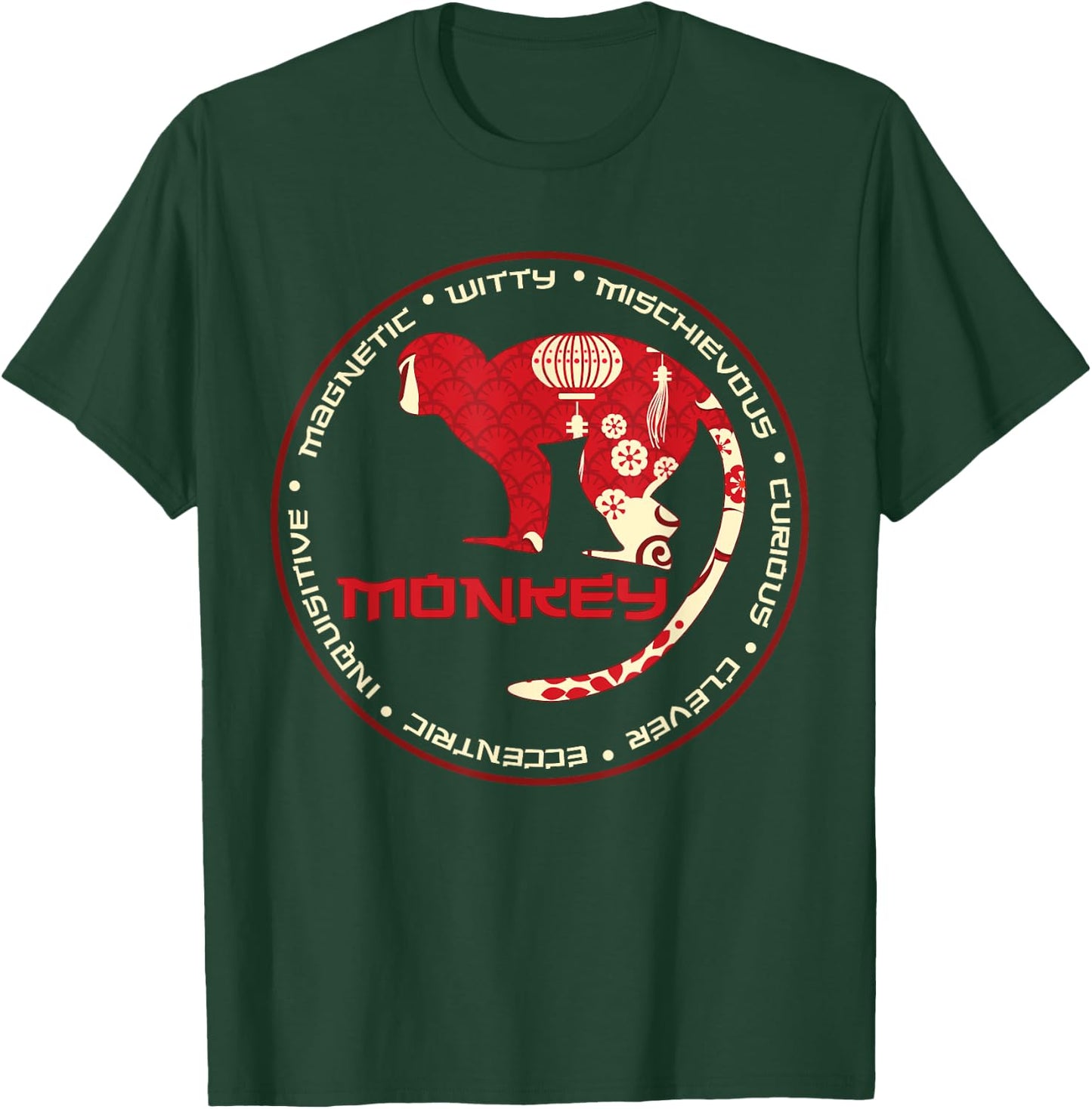 Chinese Zodiac Year of the Monkey Astrology Horoscope Zodiac T-Shirt - T-Shirt | Forest