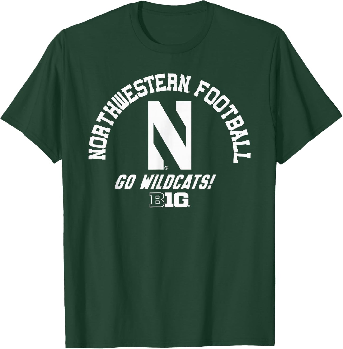Northwestern Wildcats Big 10 Football Purple T-Shirt - T-Shirt | Forest