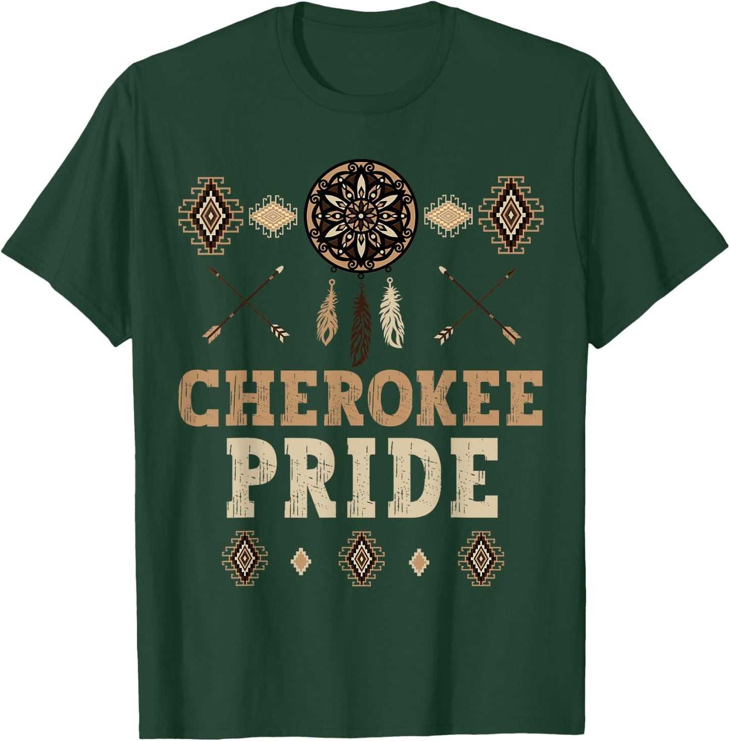 Cherokee Pride Native American Month Heritage Indigenous T-Shirt - T-Shirt | Forest