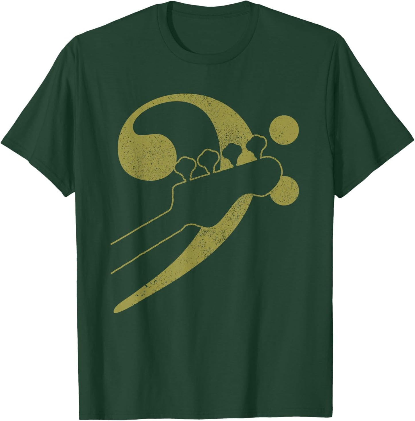 Bass Guitar Clef Bassist Musician Music Bass Player T-Shirt - T-Shirt | Forest