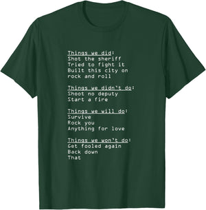 Funny Lyrics Guess Hit Songs Music Humour T-Shirt - T-Shirt | Forest