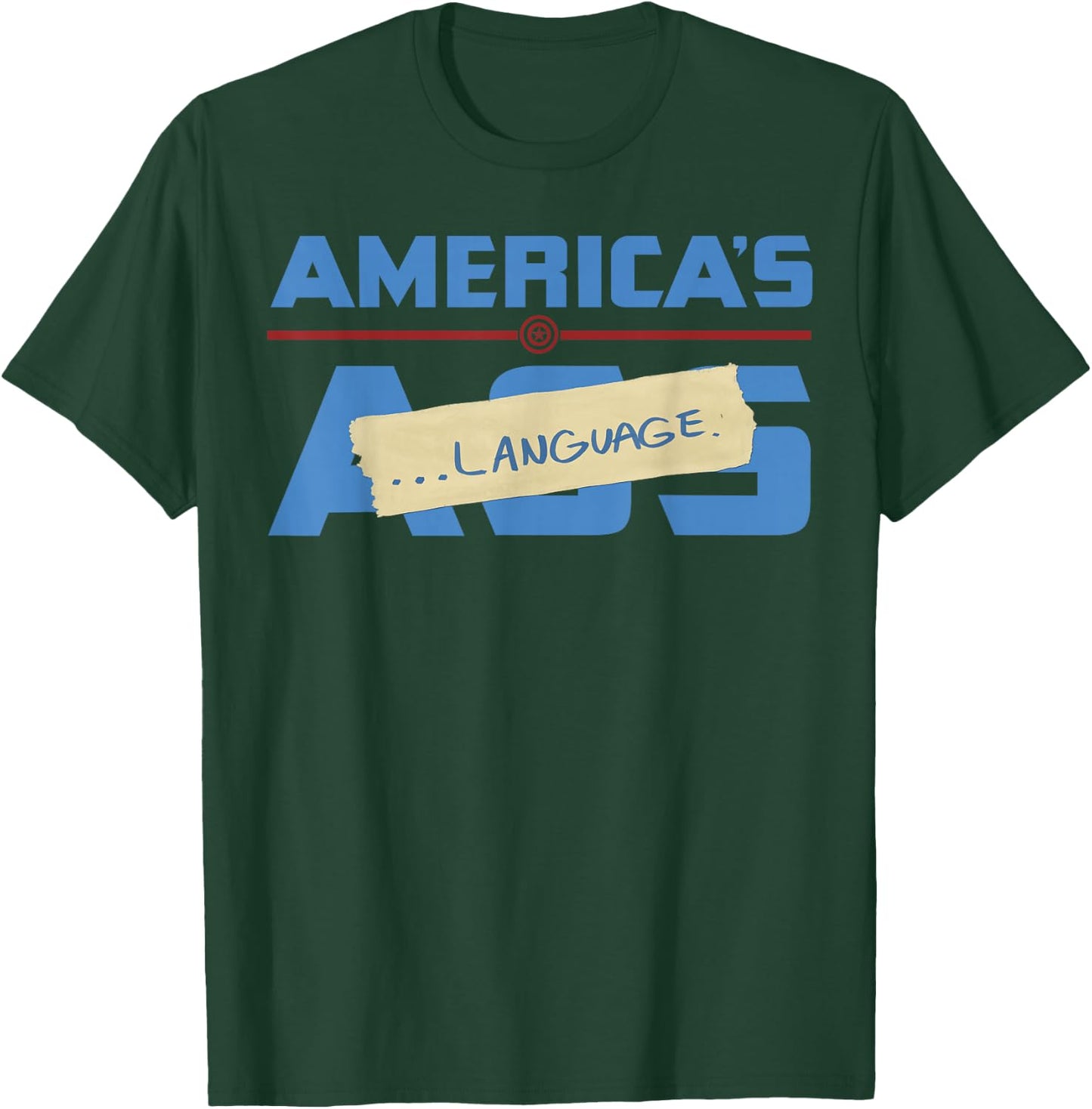 Marvel Avengers: Endgame Captain America America's Language T-Shirt - T-Shirt | Forest