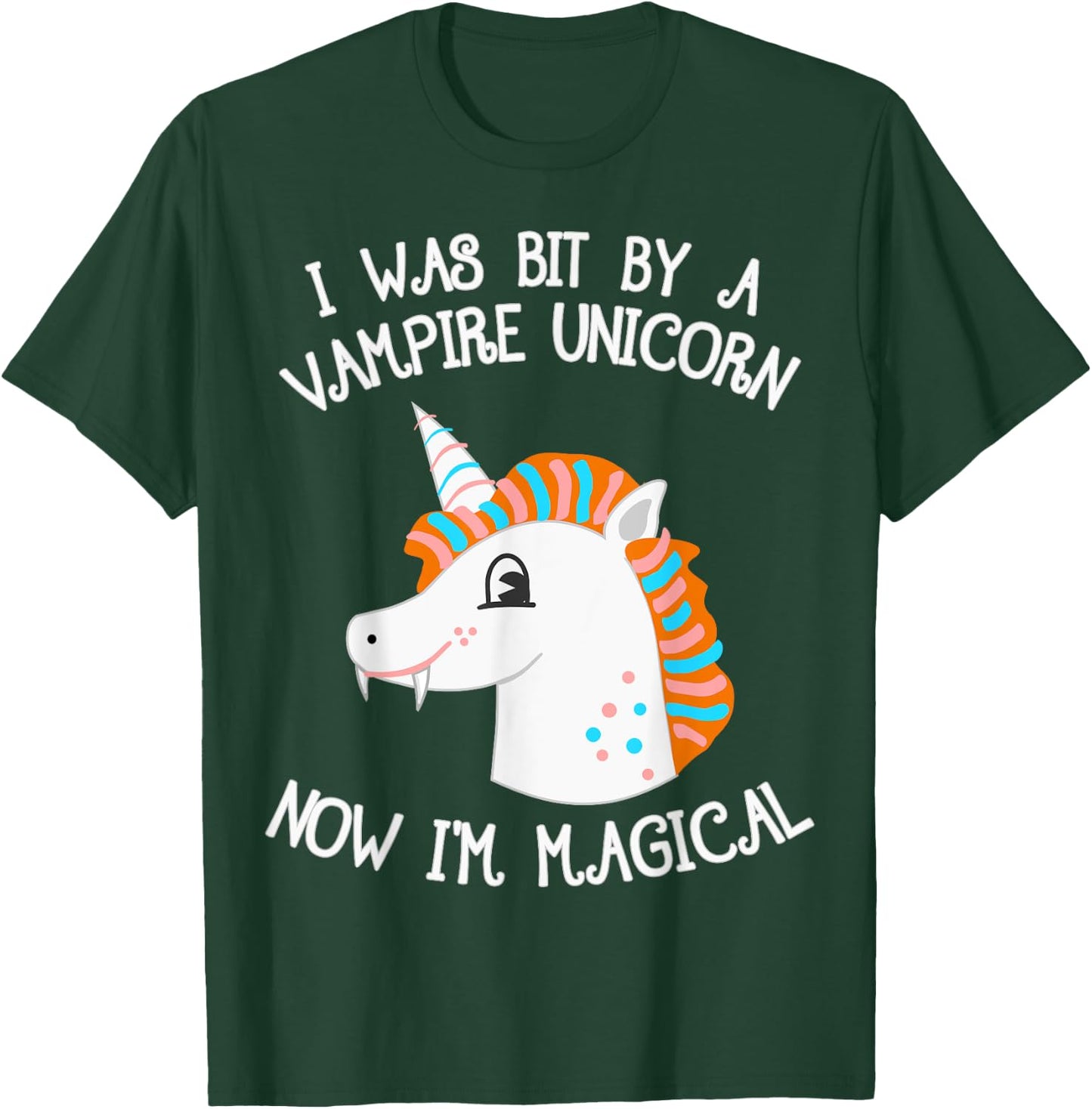 Vampire Unicorn Now I'm Magical Halloween Unicorn T-Shirt - T-Shirt | Forest