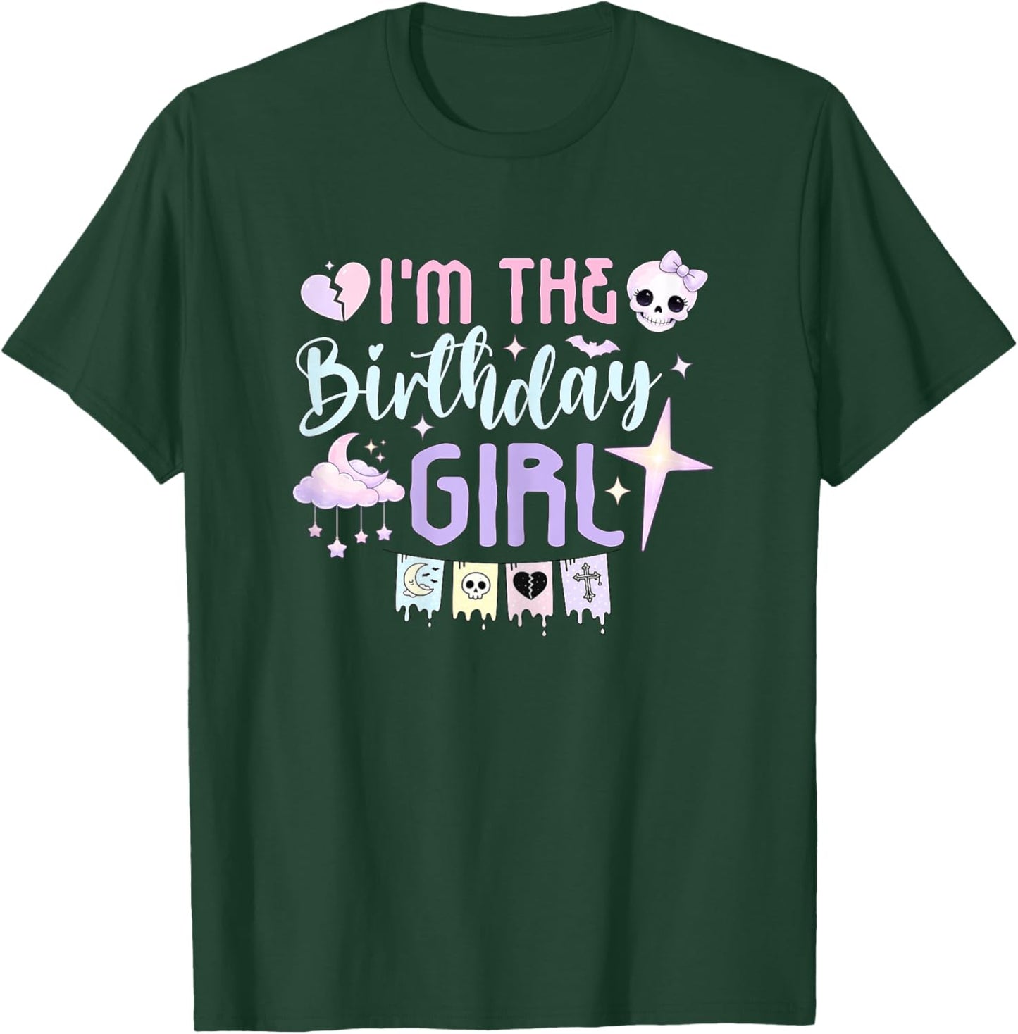 Im The Birthday Girl Pastel Goth Cute Spooky T-Shirt - T-Shirt | Forest