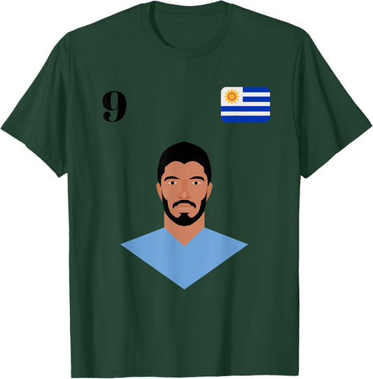 Uruguay Foot Jersey Shirt 2018 Suarez World Soccer Men Women T-Shirt - T-Shirt | Forest