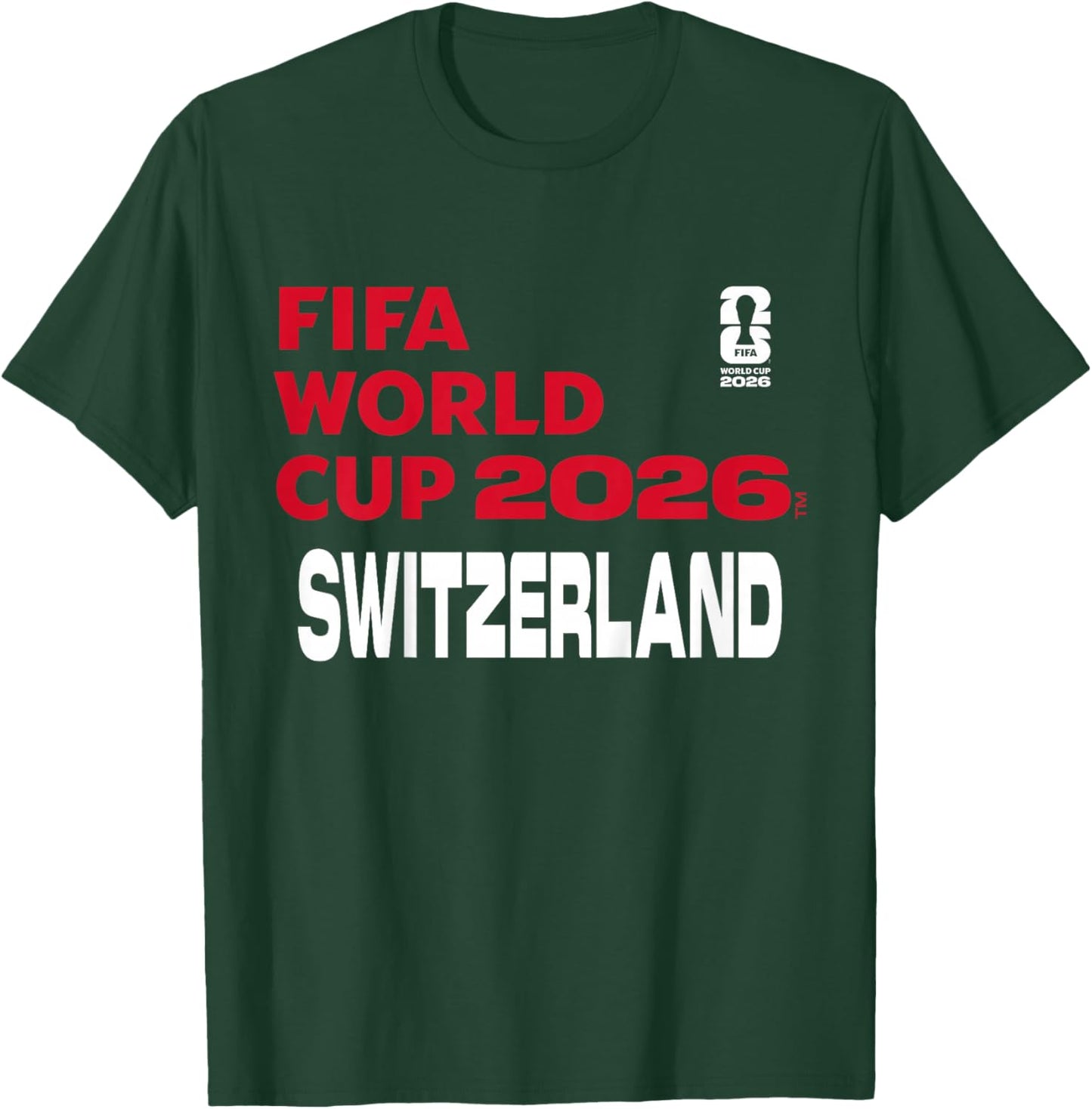 Kids FIFA World CUP26 Switzerland Block Letters T-Shirt - T-Shirt | Forest