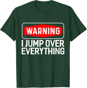 Parkour Warning "Ich springe über alles Freehue" (German Language) T-Shirt - T-Shirt | Forest