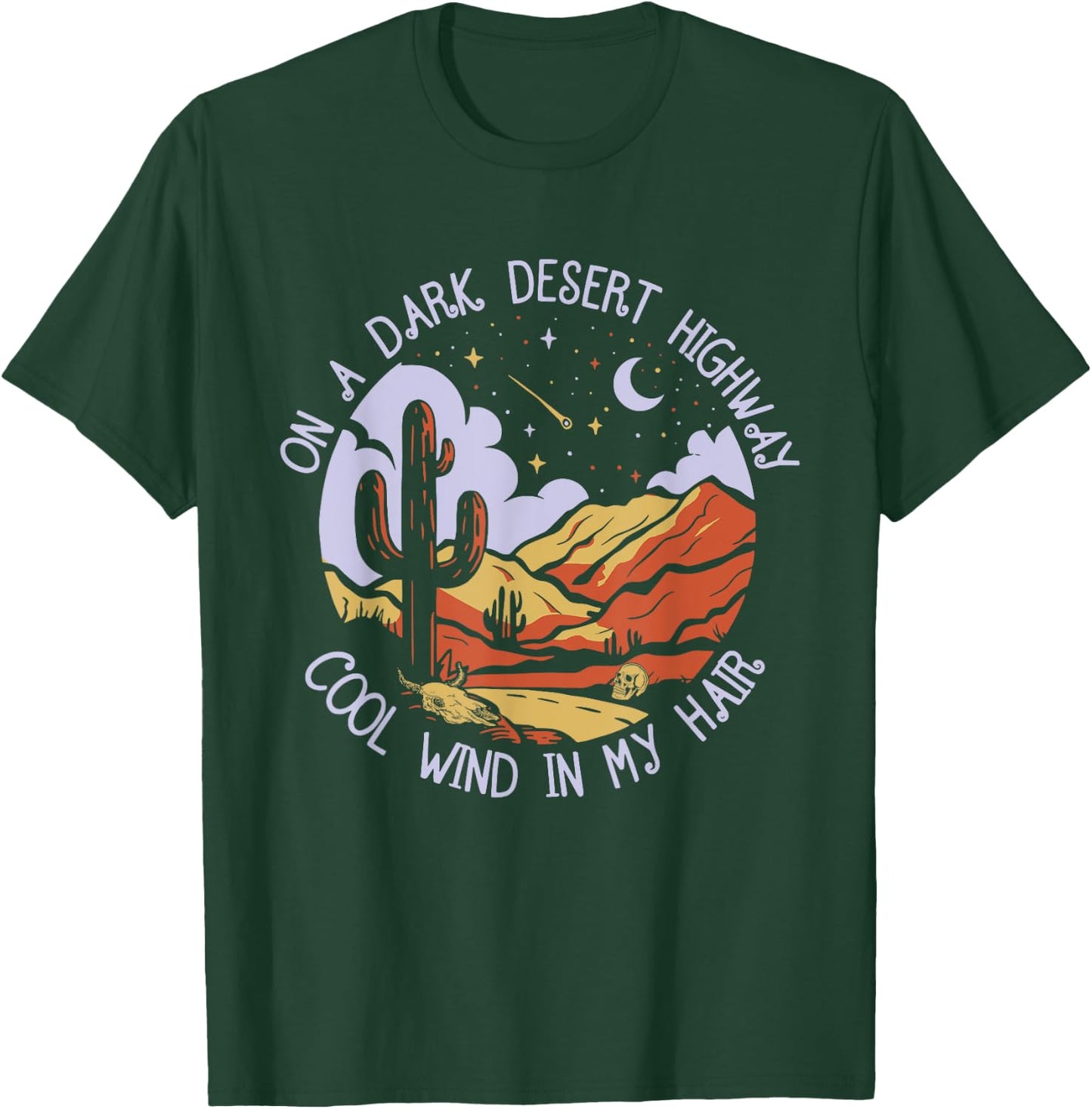 Vintage Western Deserts and Mountains - Cool Wind in My Hair T-Shirt - T-Shirt | Forest