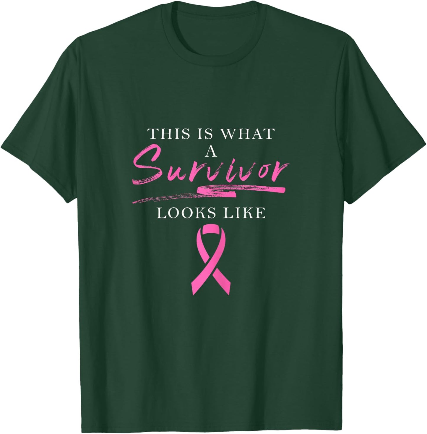 Cancer Survivor Women Gift Pink Ribbon Breast Cancer T-Shirt - T-Shirt | Forest