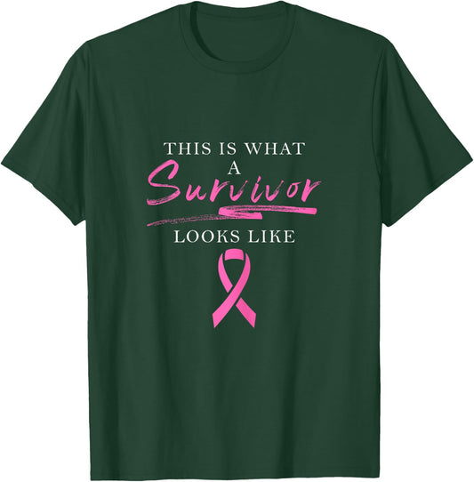Cancer Survivor Women Gift Pink Ribbon Breast Cancer T-Shirt - T-Shirt | Forest