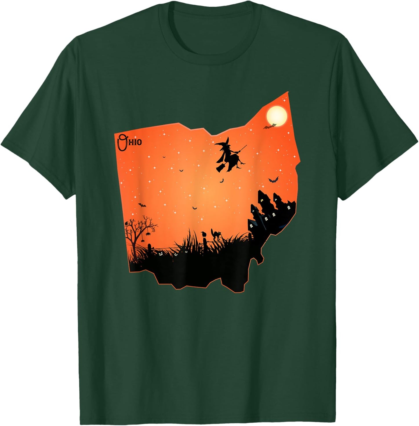 Halloween Ohio OH State Design Shirt Gift Women Kids T-Shirt - T-Shirt | Forest
