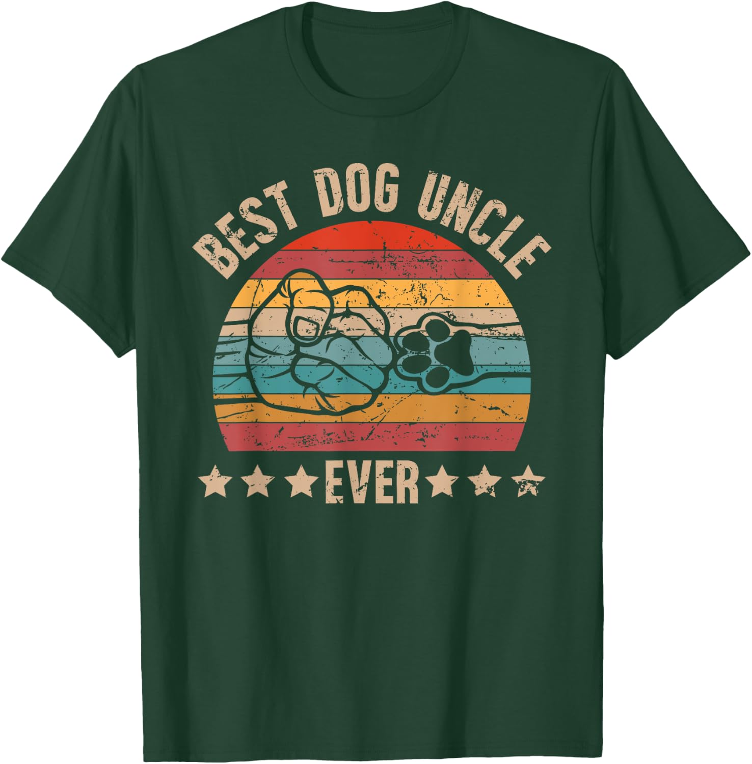 Best Dog Uncle Ever Dog Lover Uncle Dog T-Shirt - T-Shirt | Forest