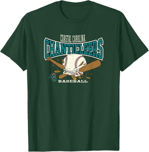 Coastal Carolina Chanticleers Baseball Bite Dark Gray T-Shirt - T-Shirt | Forest