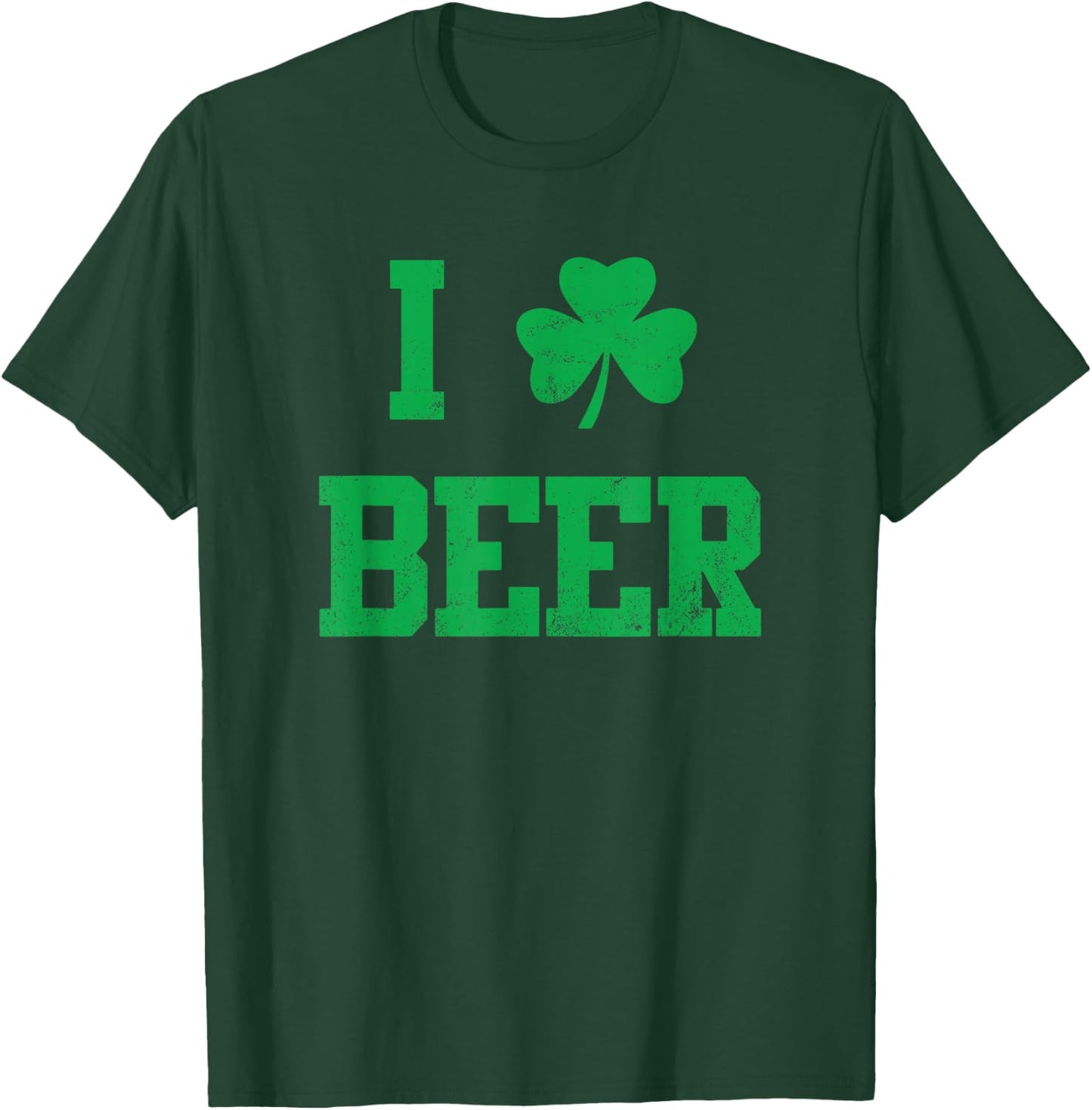 I Shamrock Beer Funny St Patrick' Day I Love Beer T-Shirt - T-Shirt | Forest