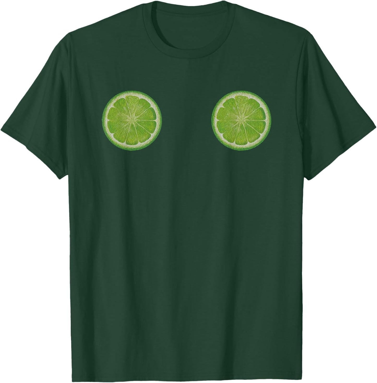Funny Lime Lemon Boobs Women Girls Party Gift Shirt T-Shirt - T-Shirt | Forest