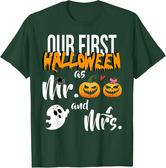 Our First Halloween As Mr. And Mrs. Married Couple T-Shirt - T-Shirt | Forest