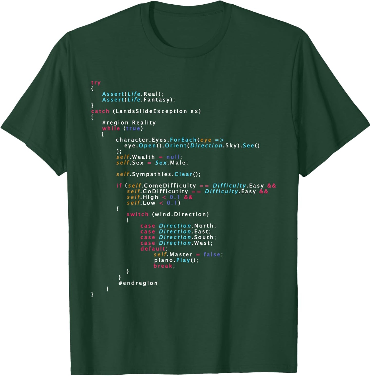 Is This The Real Life Coding Programming Shirt Color T-Shirt - T-Shirt | Forest