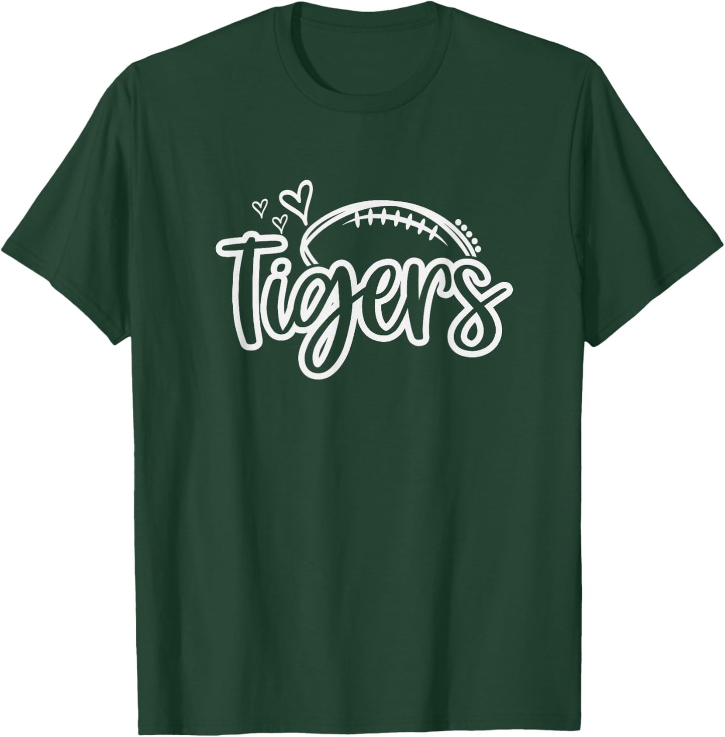 Football Tigers School Sports Fan Team Spirit T-Shirt - T-Shirt | Forest