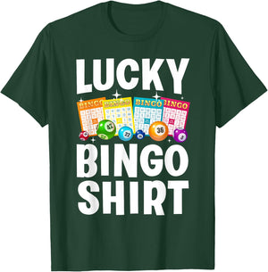 Cute Lucky Bingo Art Women Game Player Bingo Lovers T-Shirt - T-Shirt | Forest