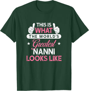 Nanni Design: World's Greatest Nanni T-Shirt - T-Shirt | Forest