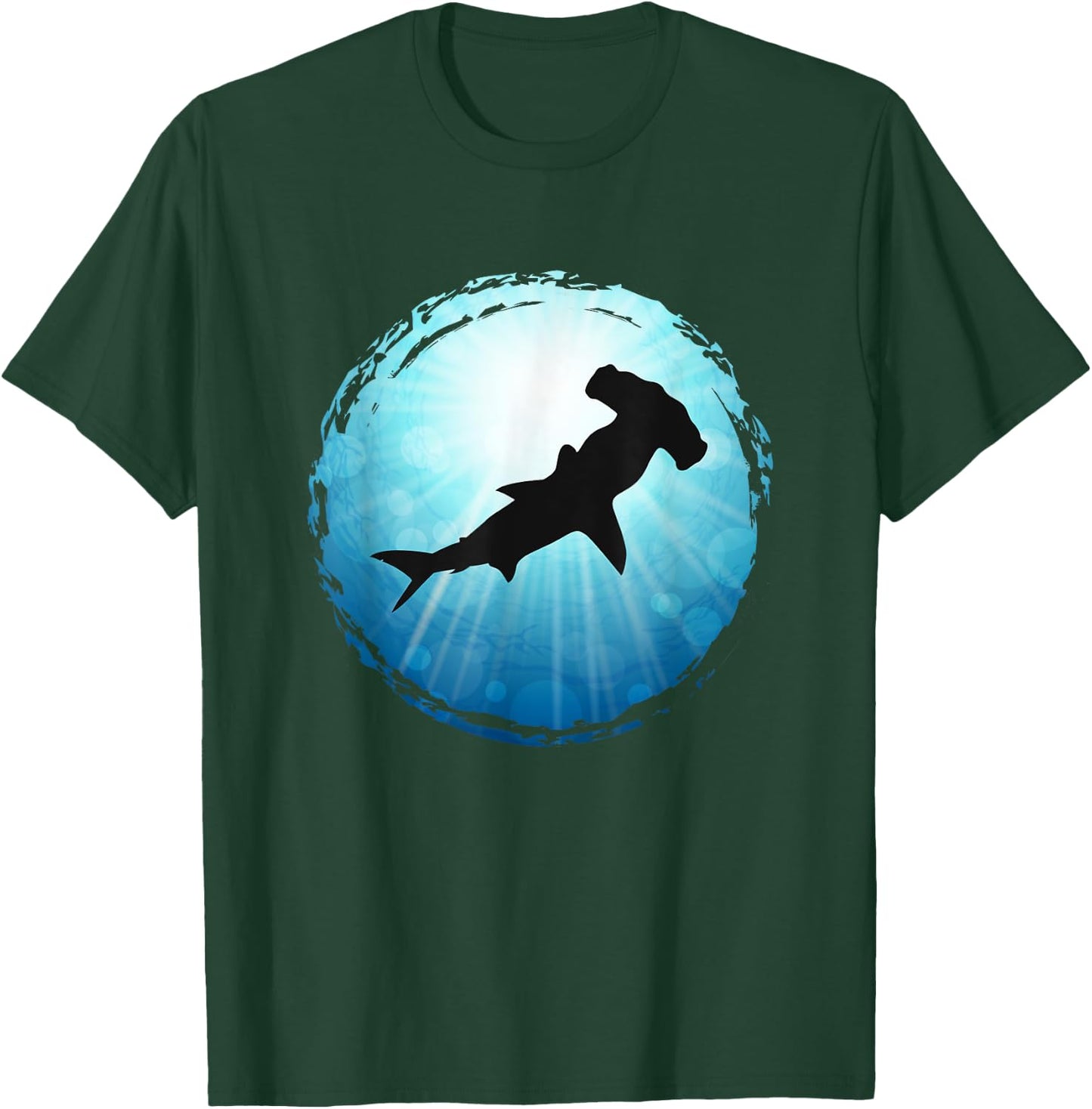 Hammerhead Shark blue Ocean Scuba Diving Freediving T-Shirt - T-Shirt | Forest