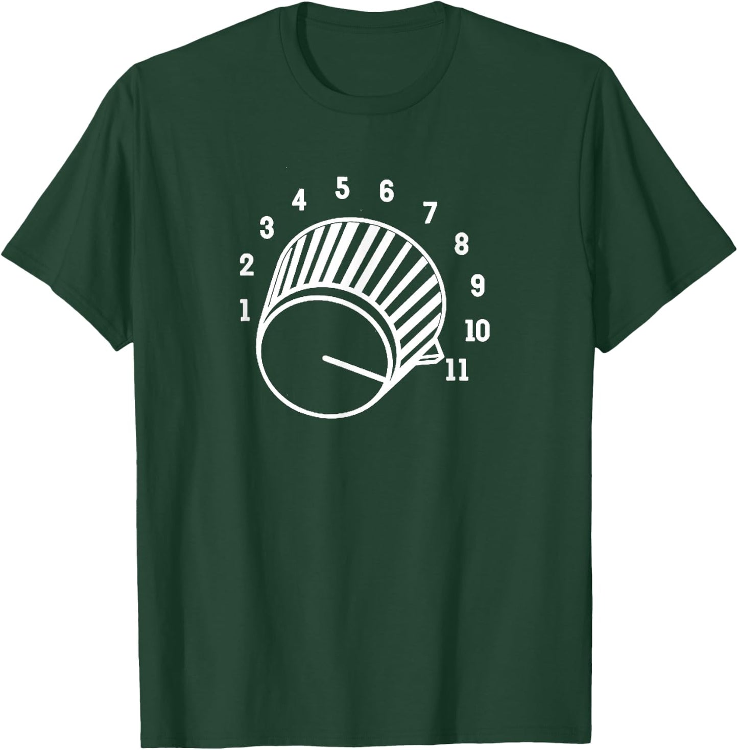 Crank It Up Crazy Guitar Player High Strung Goes to Eleven T-Shirt - T-Shirt | Forest
