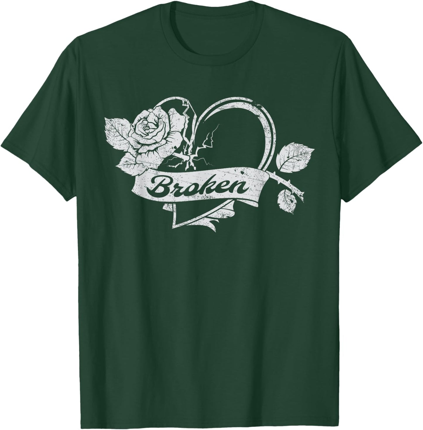 Broken Heart Emo Love Heart Break Up T-Shirt - T-Shirt | Forest