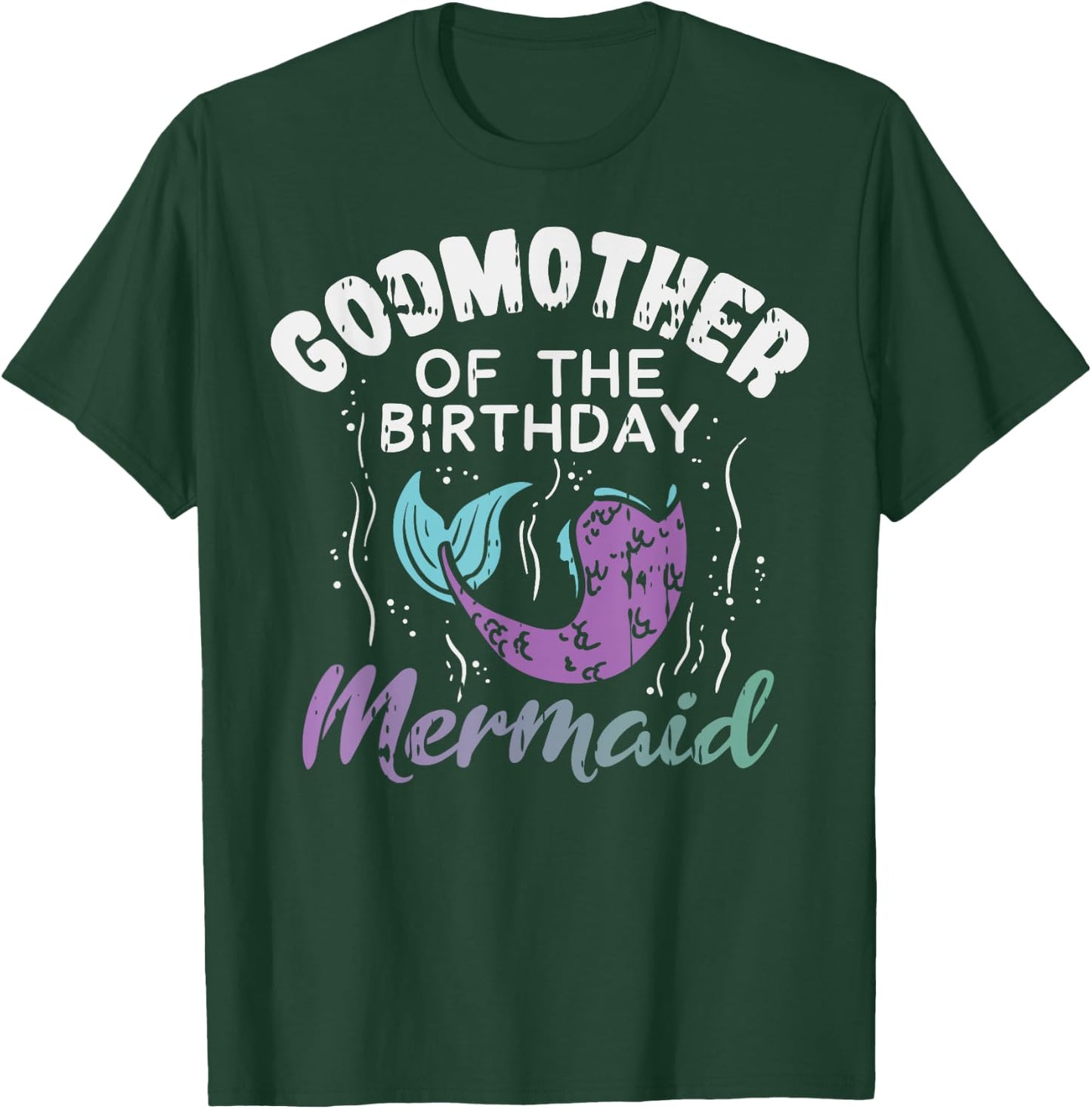 Godmother Of The Birthday Mermaid Family Matching Party Gift T-Shirt - T-Shirt | Forest