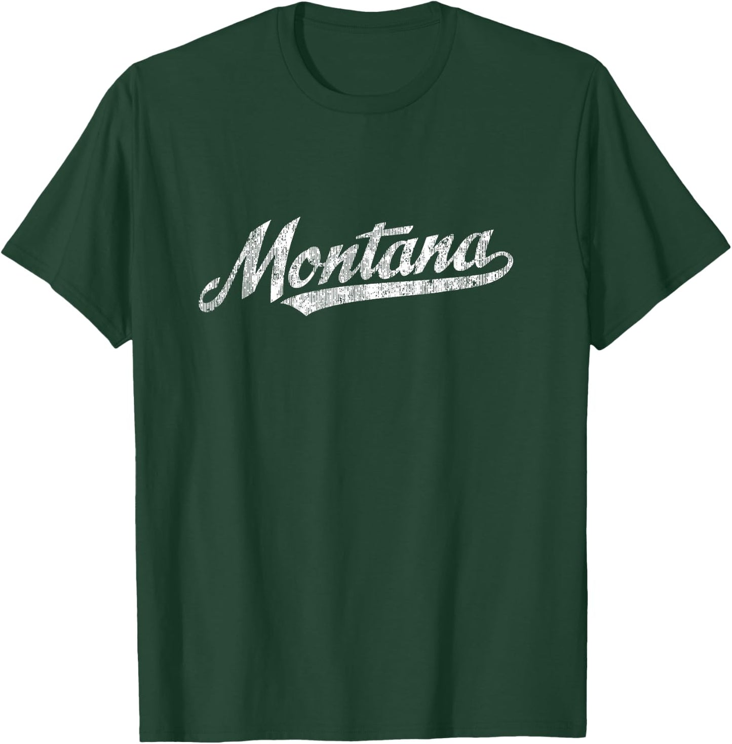 Montana MT Vintage Sports Script Retro Gift T-Shirt - T-Shirt | Forest