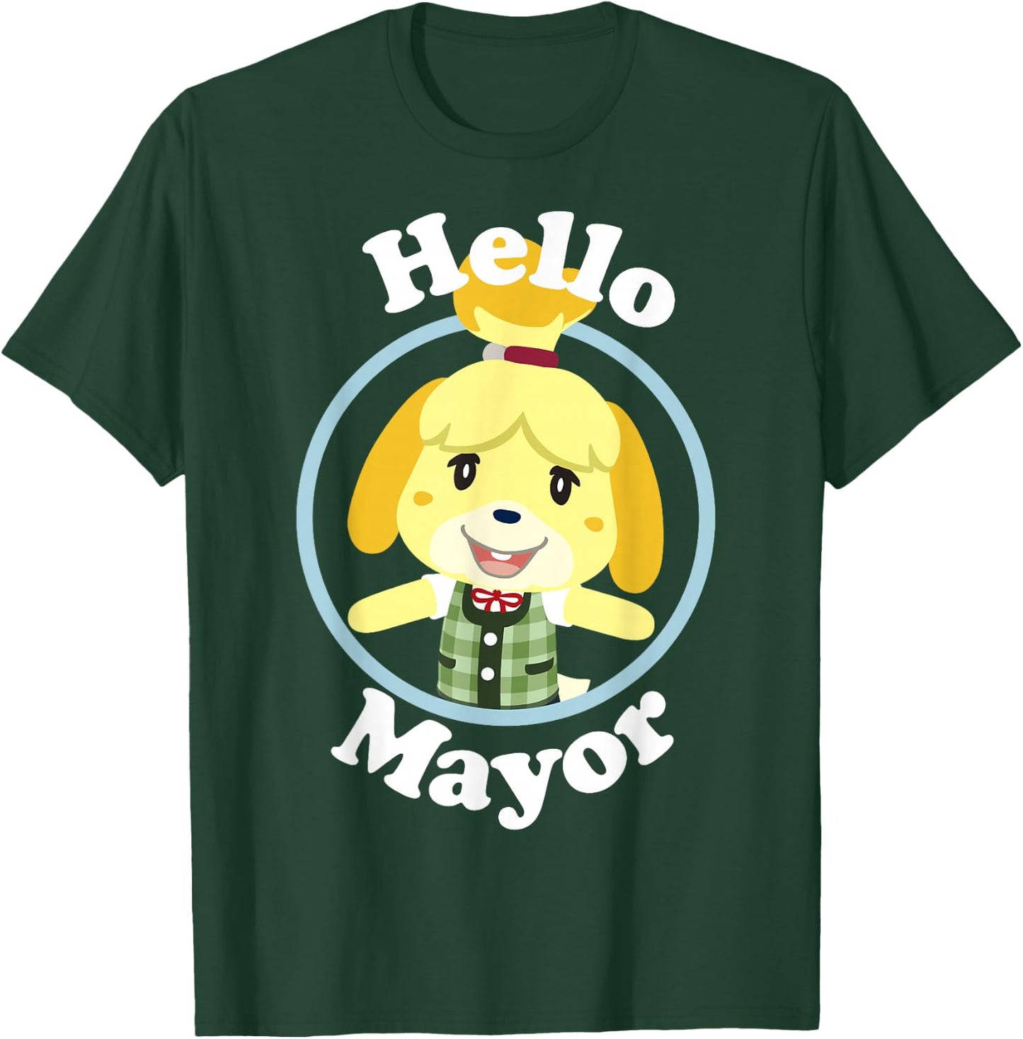Animal Crossing Isabelle Hello Mayor Portrait T-Shirt - T-Shirt | Forest