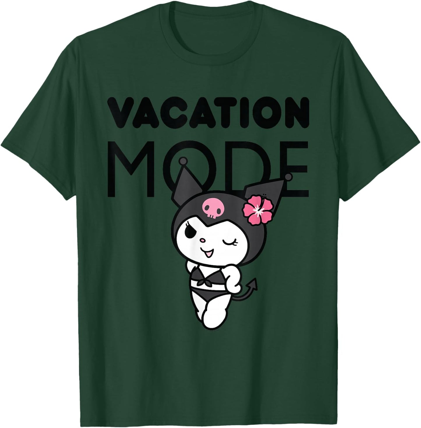 Kuromi Vacation Mode T-Shirt - T-Shirt | Forest