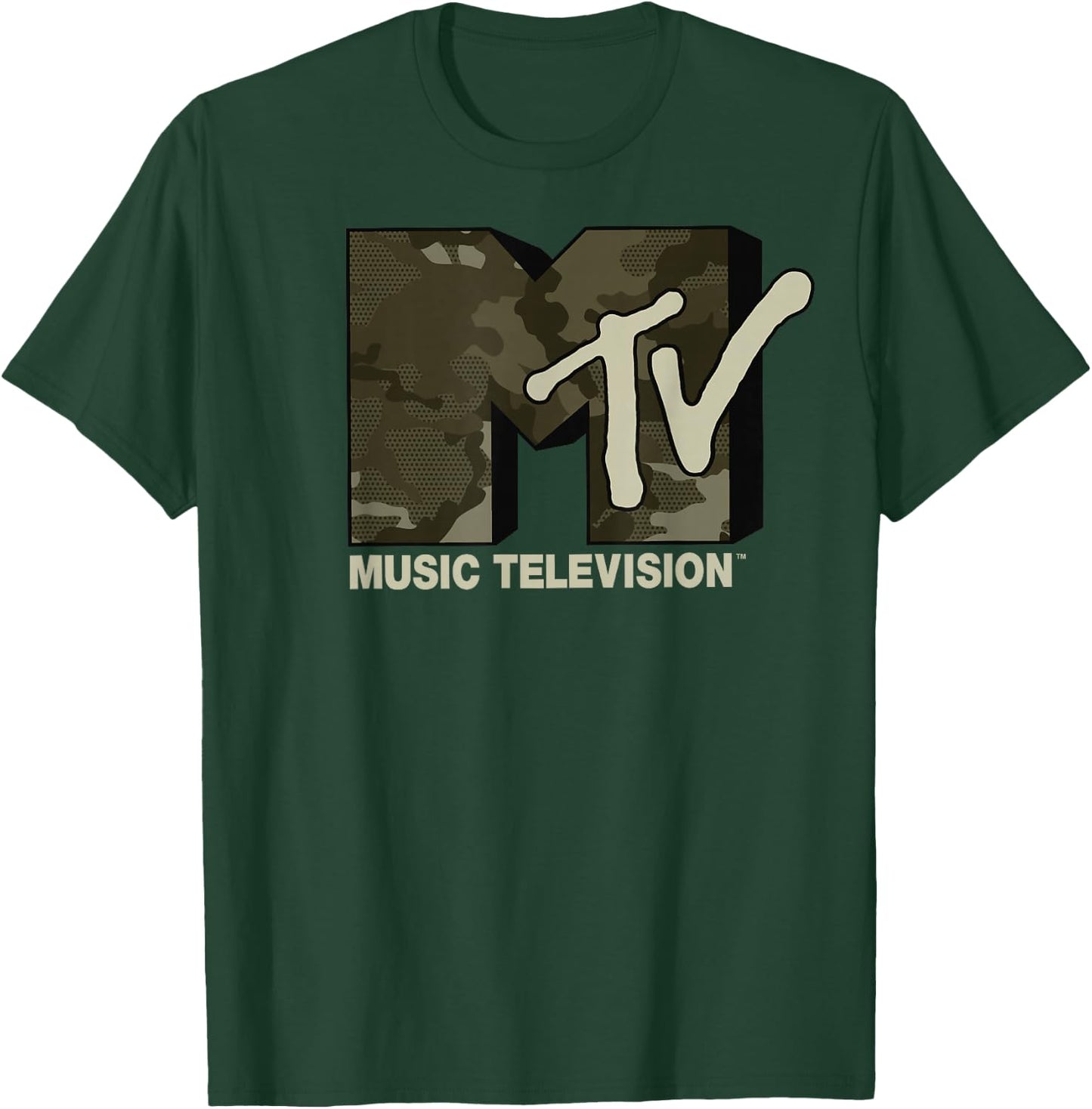 MTV Music Television Camouflage Logo T-Shirt - T-Shirt | Forest