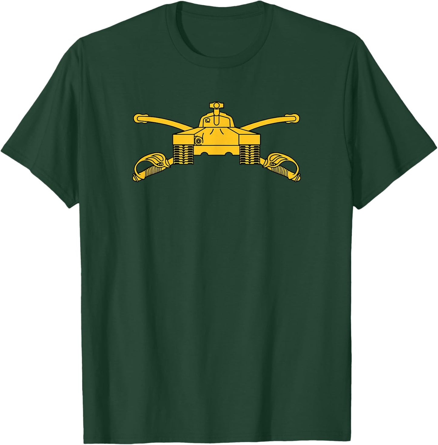 Army Armor Branch U.S. Military Tanker Insignia T-Shirt - T-Shirt | Forest