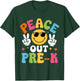 Last Day of School Pre-K Funny Peace Out Teacher Boys Girls T-Shirt - T-Shirt | Forest
