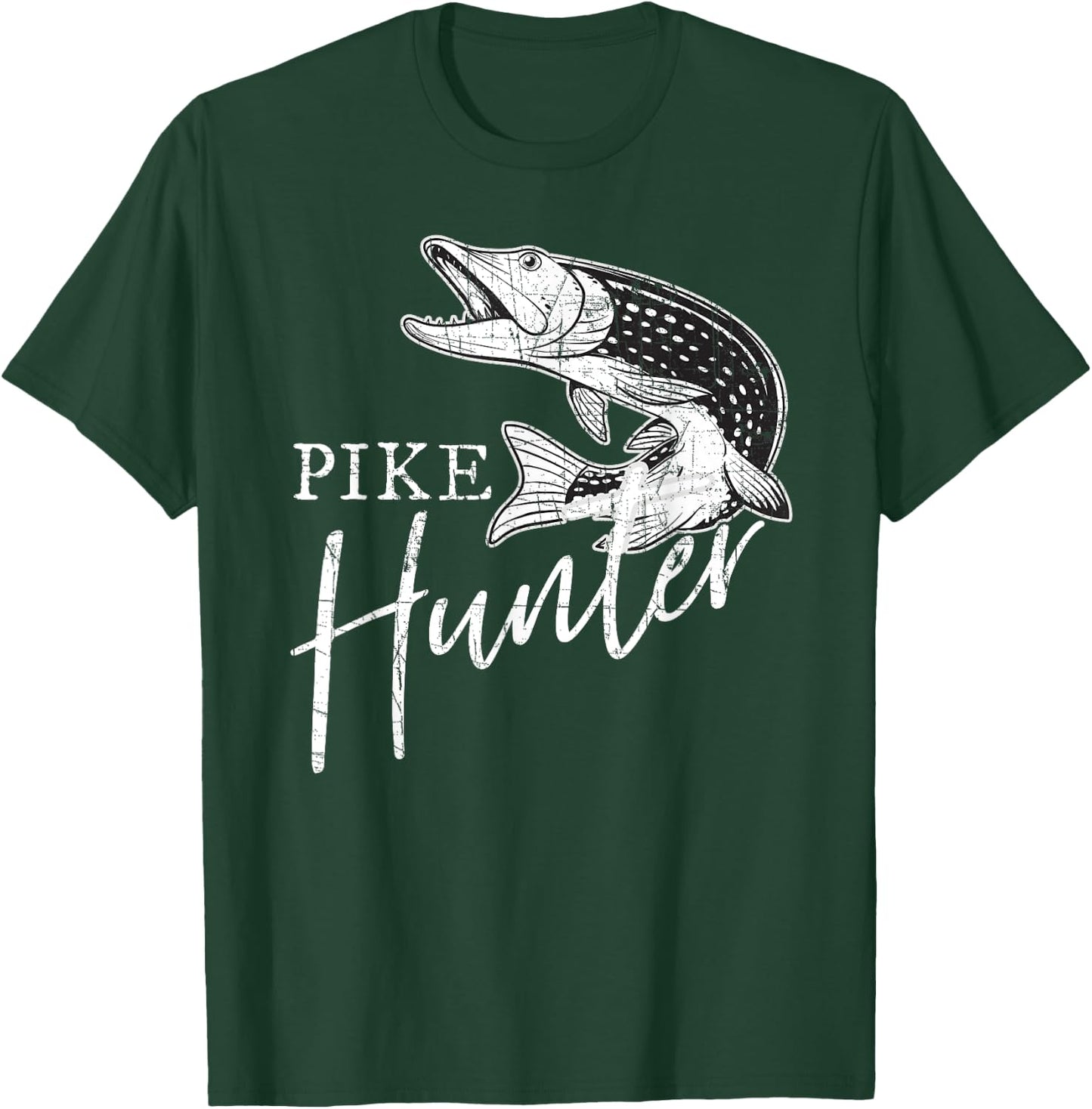Pike Hunter Fishing Fisherman Northern Pike T-Shirt - T-Shirt | Forest