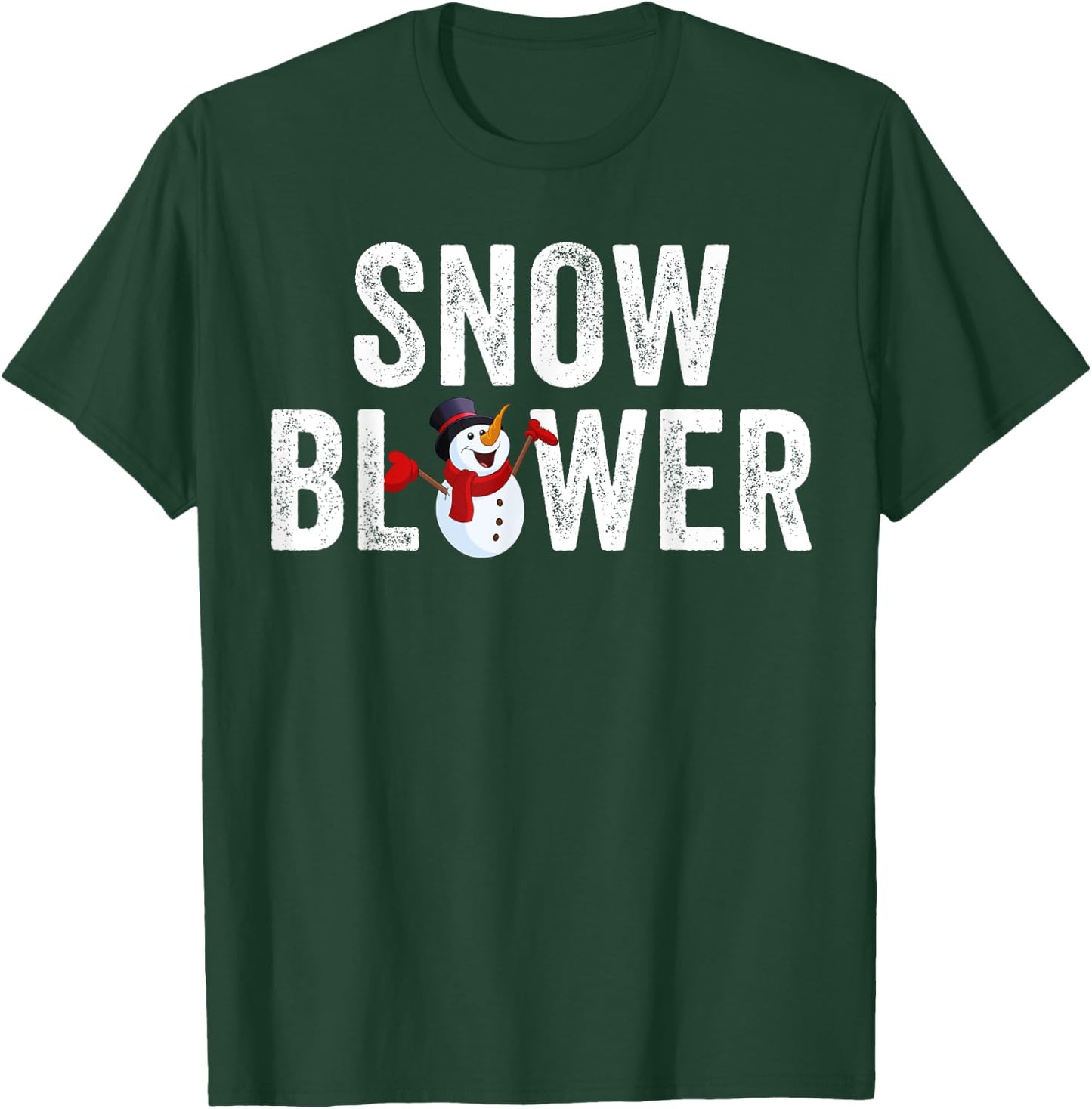 Snowman and Snow Blower Couples Matching Christmas Costume T-Shirt - T-Shirt | Forest