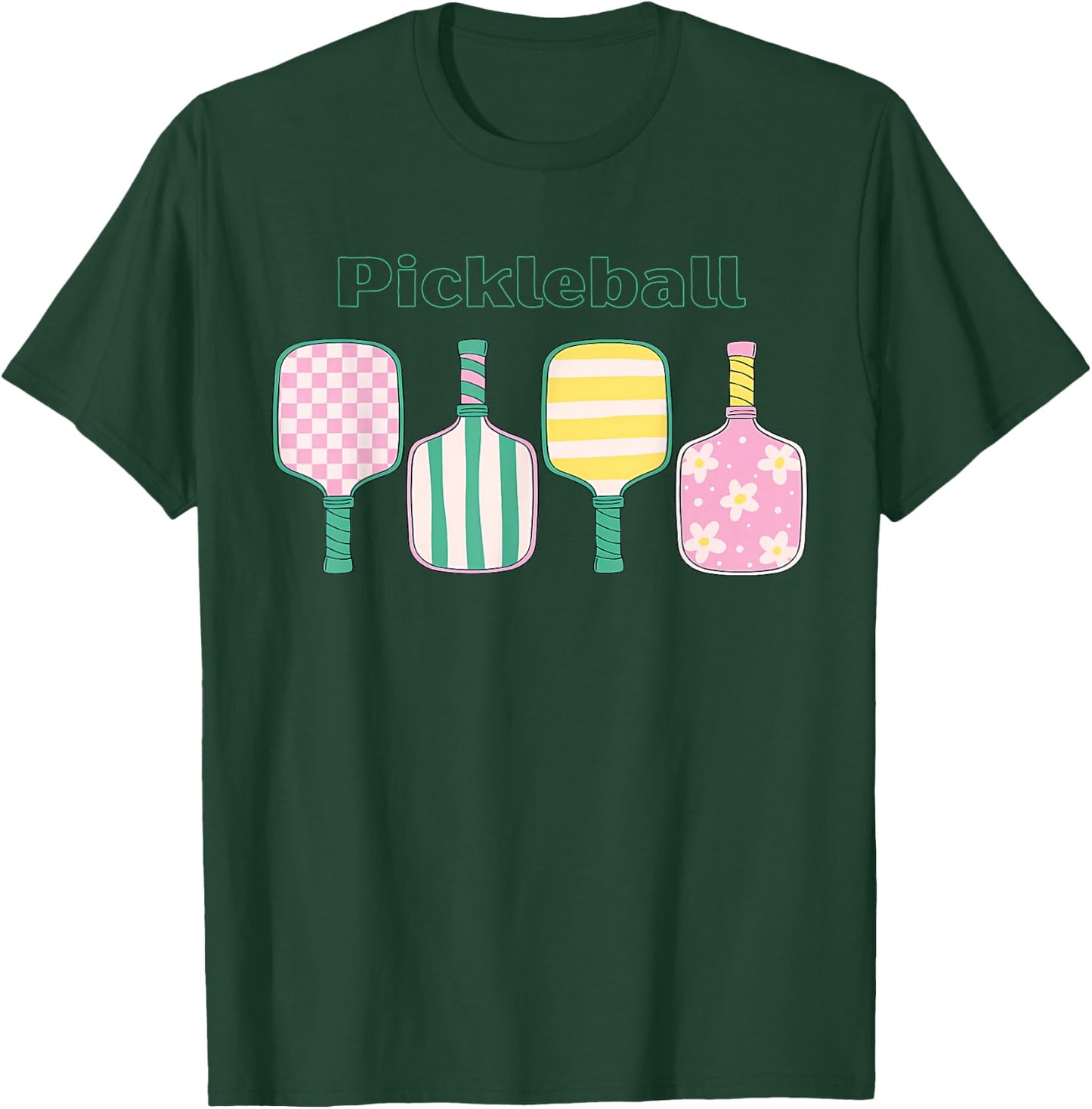 Coquette Pickleball Club Funny Pickleball Player Women Girls T-Shirt - T-Shirt | Forest