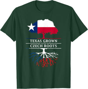 Texas Grown with Czech Roots - Czech Republic T-Shirt - T-Shirt | Forest