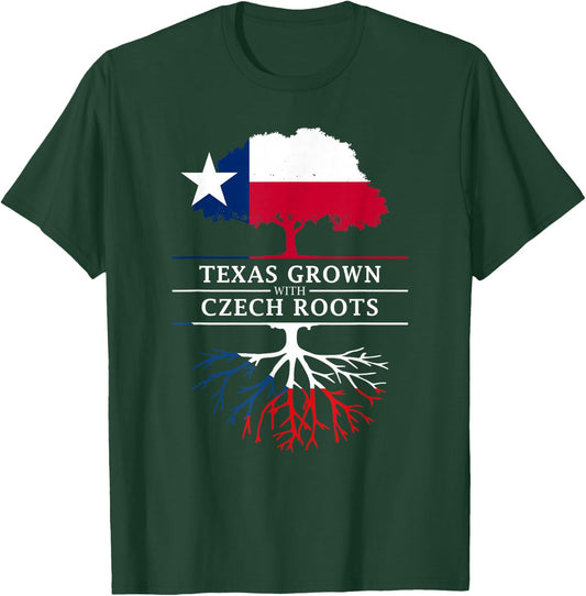 Texas Grown with Czech Roots - Czech Republic T-Shirt - T-Shirt | Forest