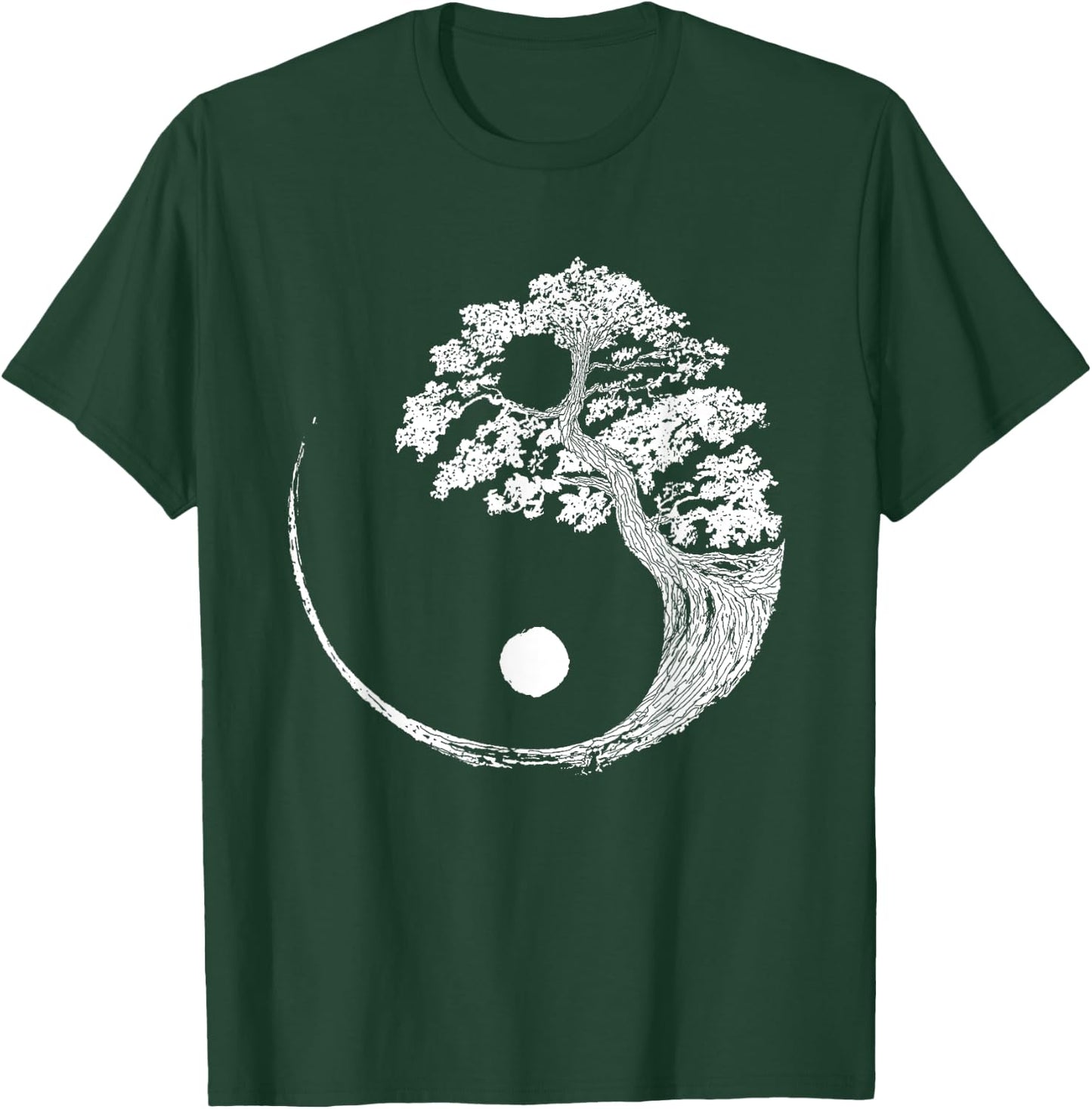 Yin Yang Bonsai Tree Japanese Buddhist Zen T-Shirt - T-Shirt | Forest