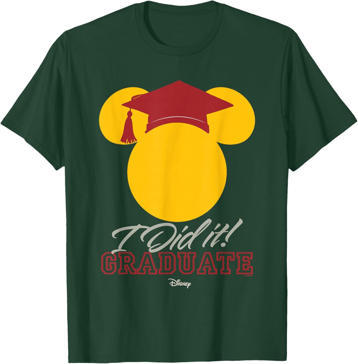 Disney Mickey and Friends Silhouette Icon Graduate I Did It T-Shirt - T-Shirt | Forest