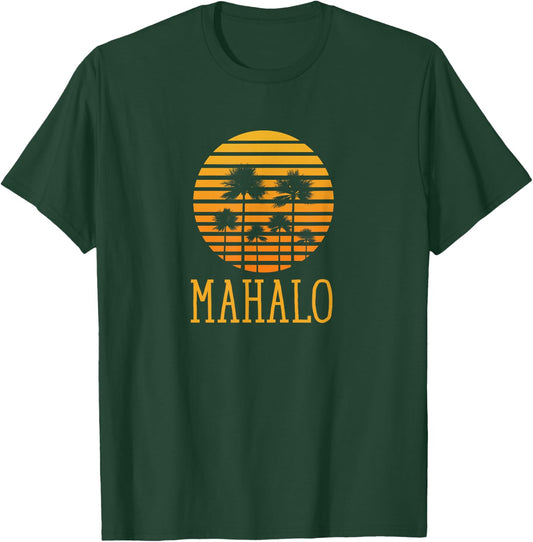 Mahalo Vintage Retro 70s Throwback T-Shirt - T-Shirt | Forest