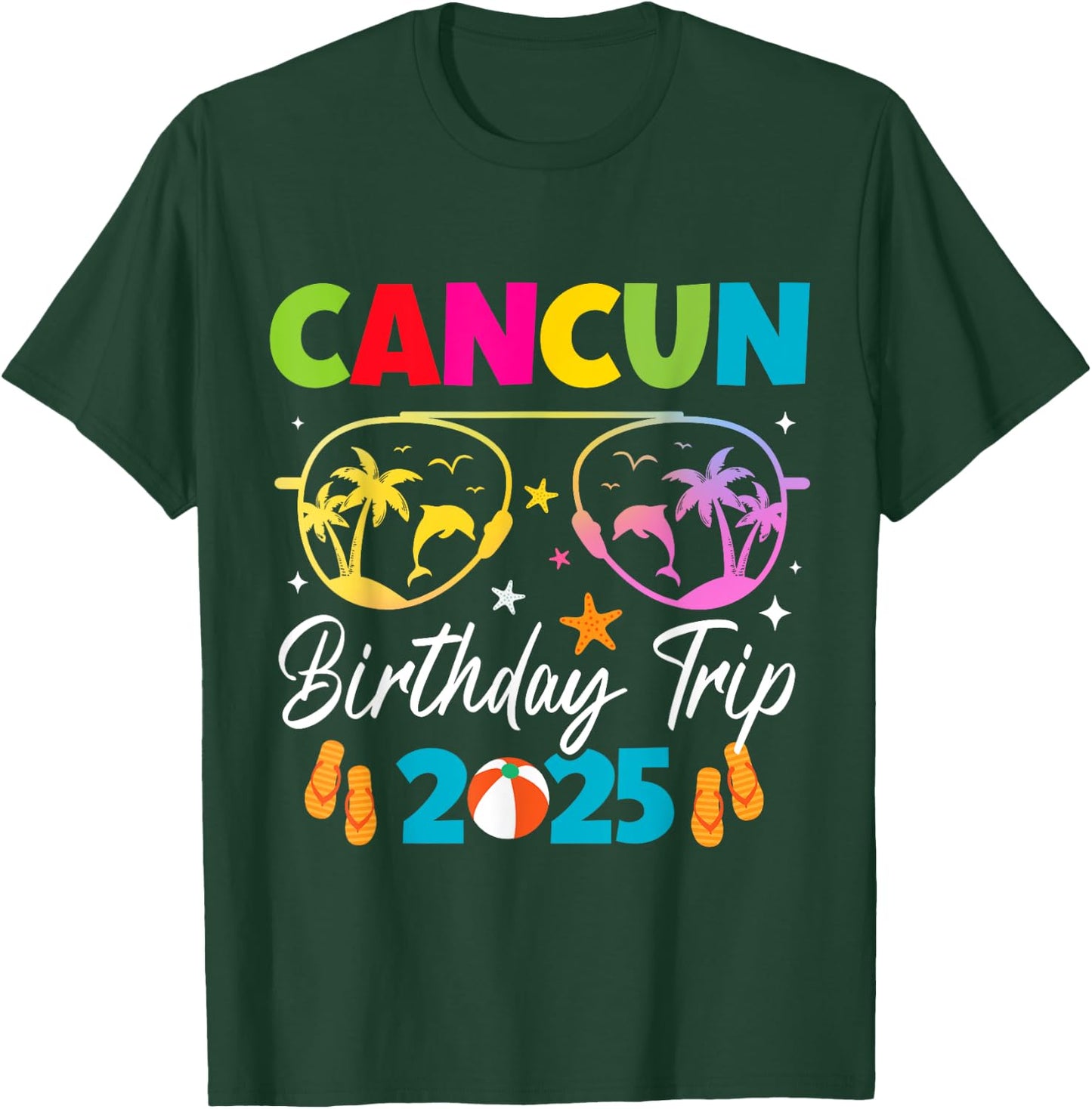 Mexico Cancun Vacation Group 2025 T-Shirt - T-Shirt | Forest