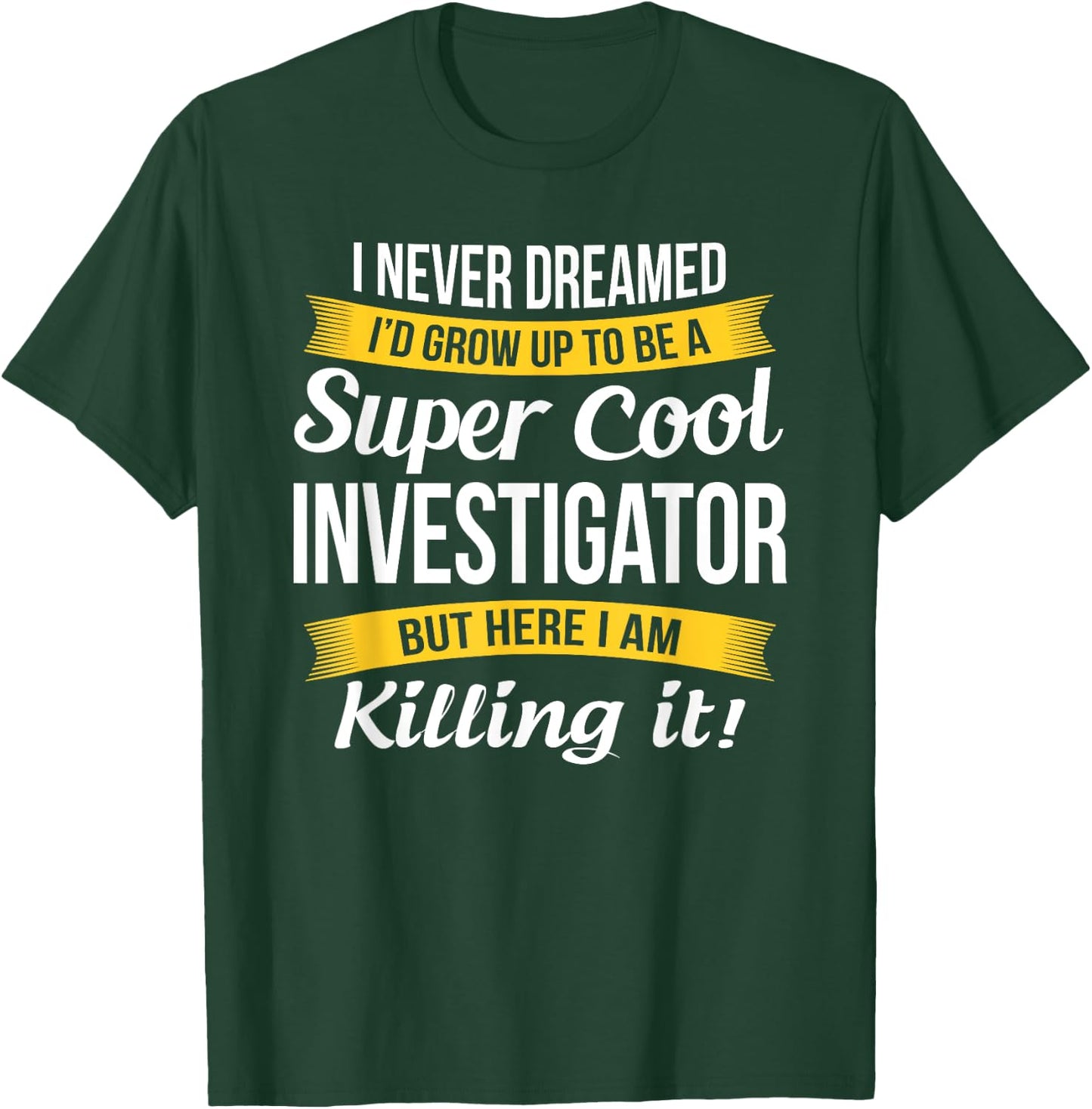 Investigator Funny Gift Investigator, -Adults, Black, Small, Short Sleeve T-Shirt - T-Shirt | Forest