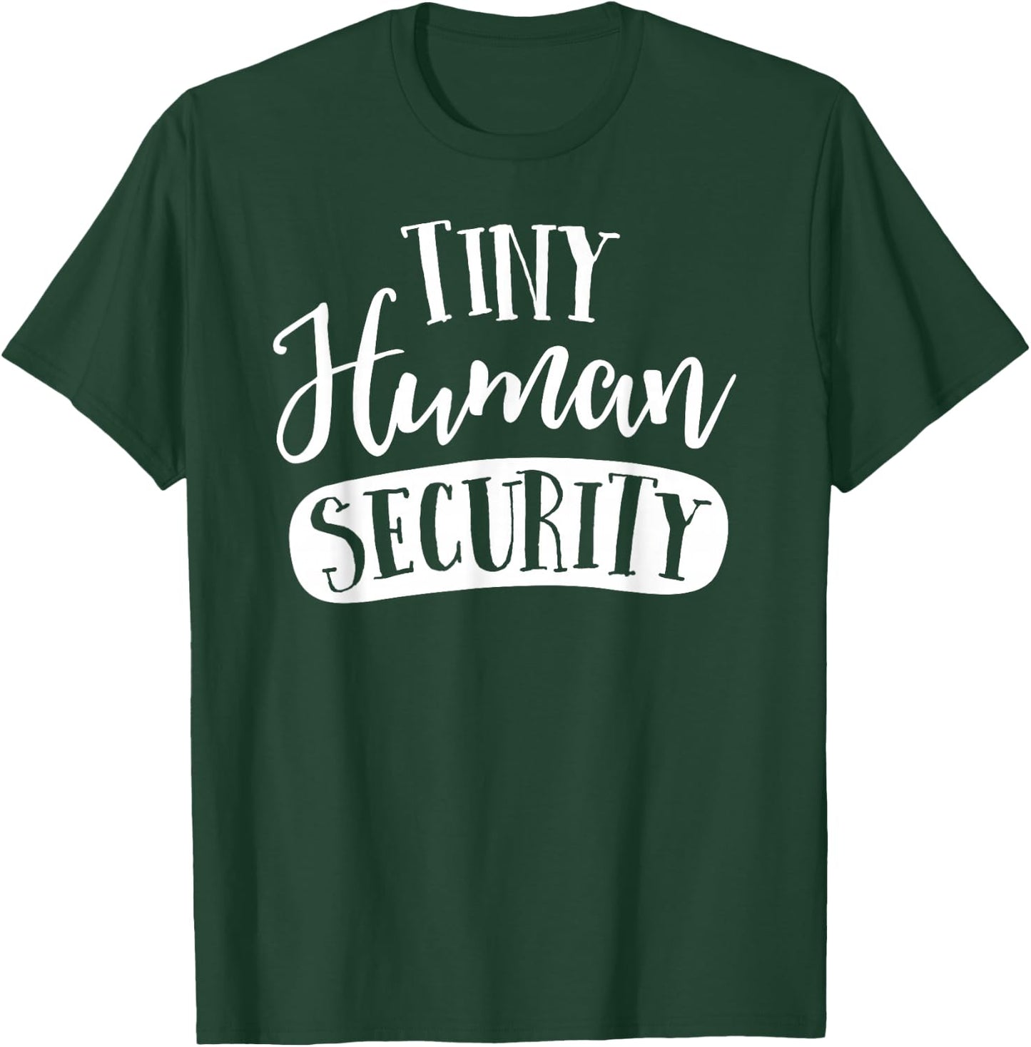 School Squad Tiny Human Security Childcare Daycare Provider Thank You T-Shirt - T-Shirt | Forest
