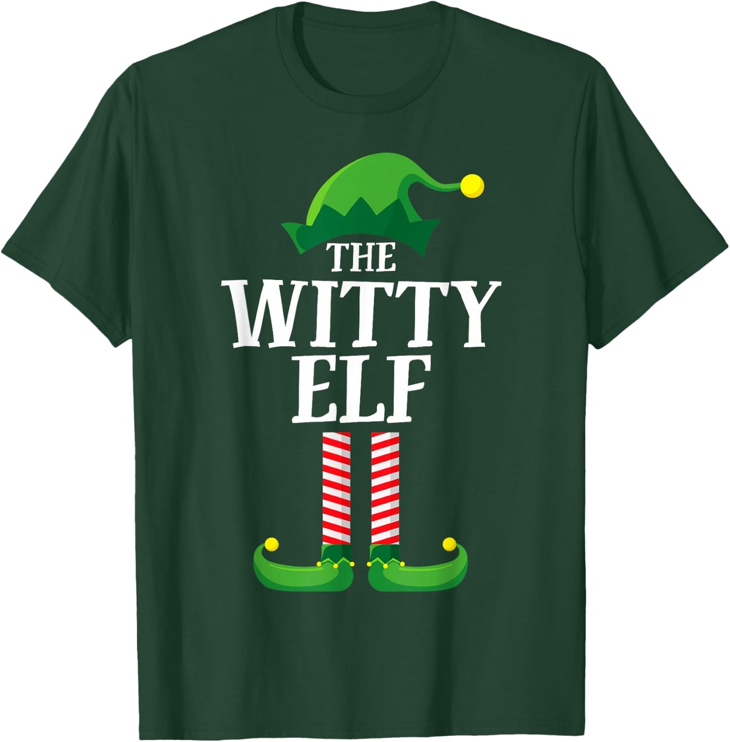 Witty Elf Matching Family Group Christmas Party Pyjamas T-Shirt - T-Shirt | Forest