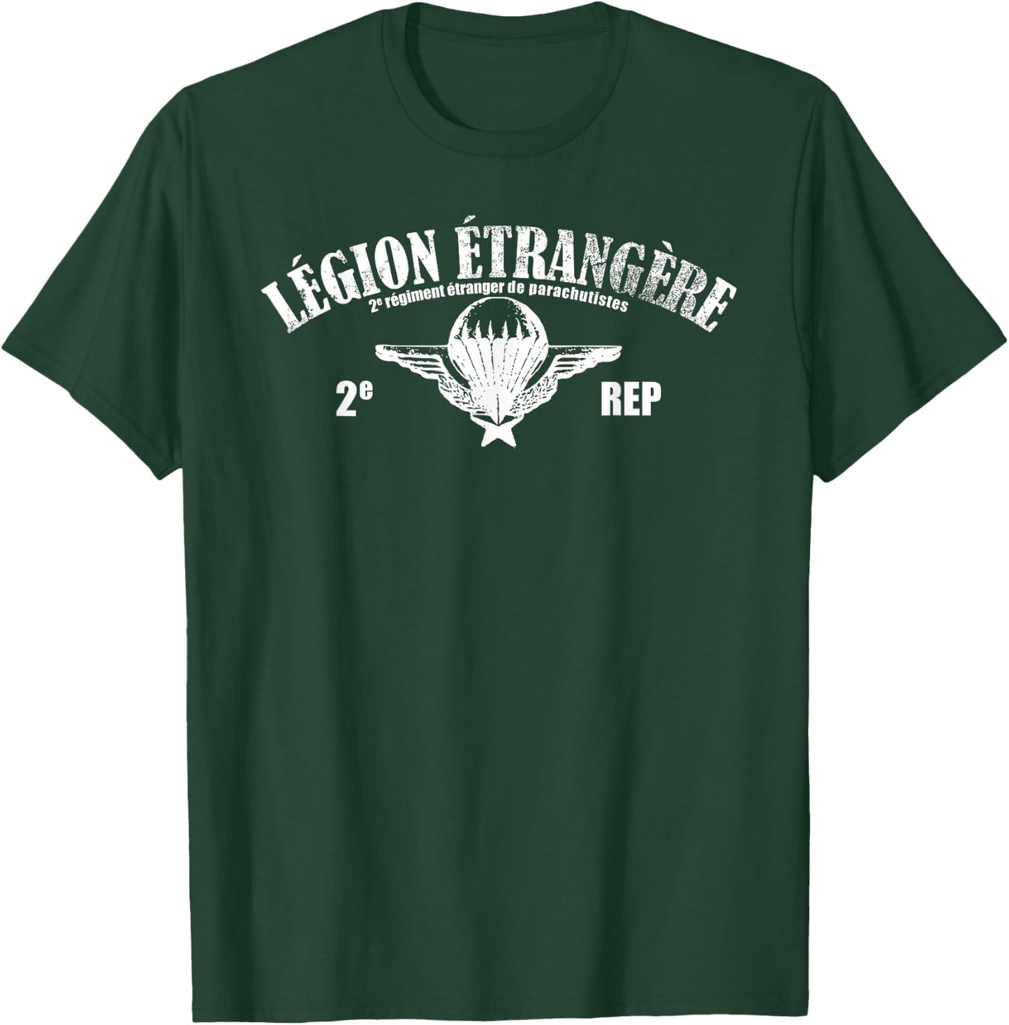 Foreign Legion Paratrooper - 2 Rep (distressed) T-Shirt - T-Shirt | Forest
